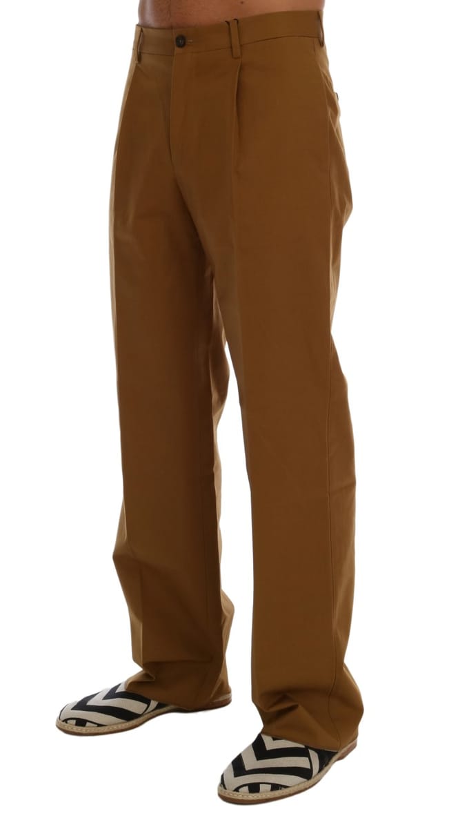 Dolce & Gabbana Bruine Stretch Katoenen Broek