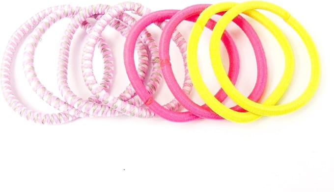 Endless elastiek roze-grijs-geel