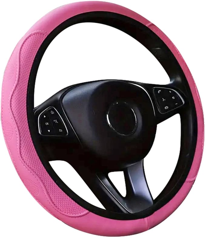Stuurhoes Auto 37-38 cm - Roze - Model Wavey - Universeel - Kasey Products