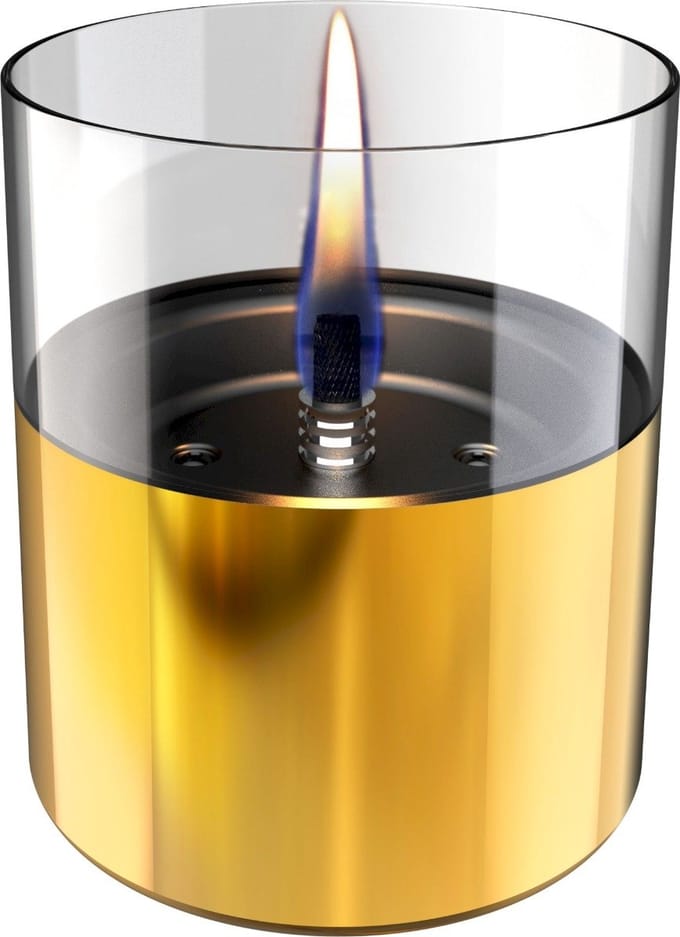 Tafelhaard Tenderflame Lilly goud in giftbox met fuel