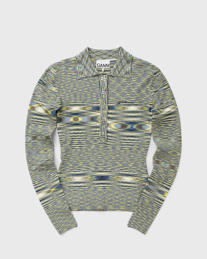 Spacedyed knit Polo
