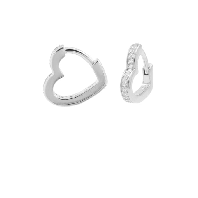Karma Oorringen hart zirkonia Zilver