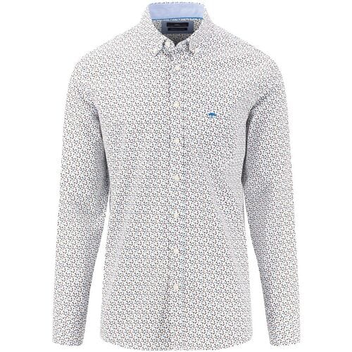 Fynch-Hatton Overhemd Multi Mini Squares Button Down Rust-Multi / male