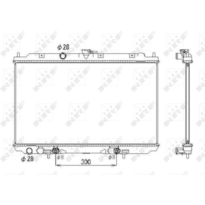 Radiator, motorkoeling NRF 53436