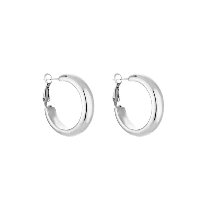 Bijoutheek Oorringen Hoop 7 x 30 MM Zilver
