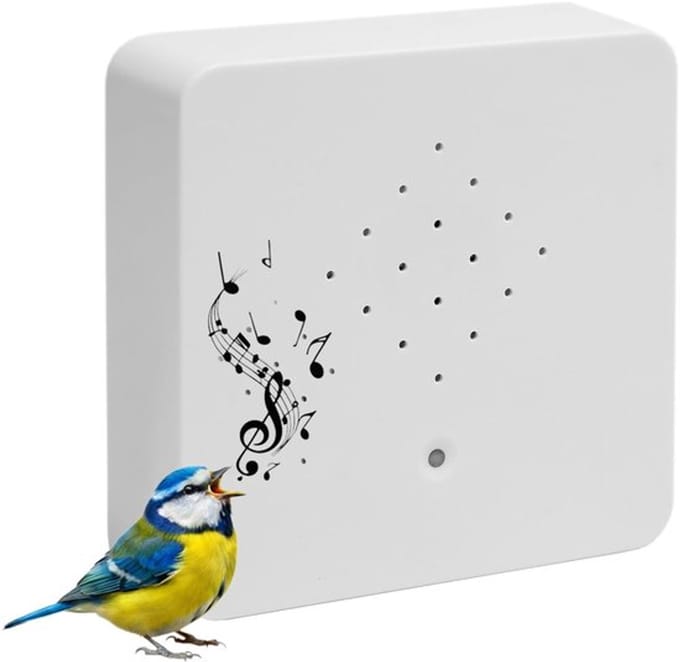 Onf3 - Vogelgezang soundbox - Decoratieve luidspreker - Wit