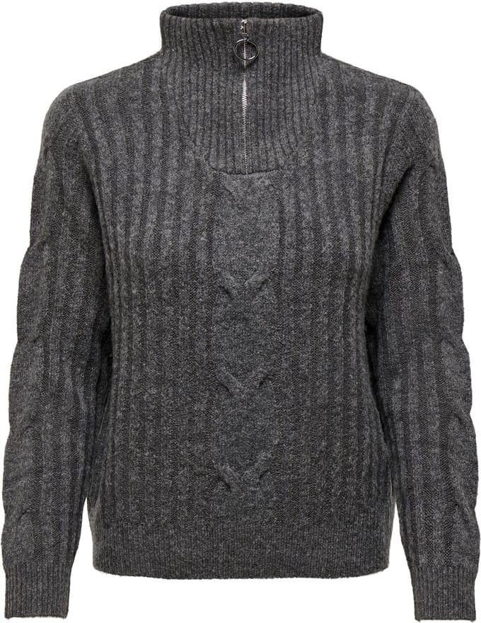 JDY Andrea Zip Cable Sweater Dames - Maat XL