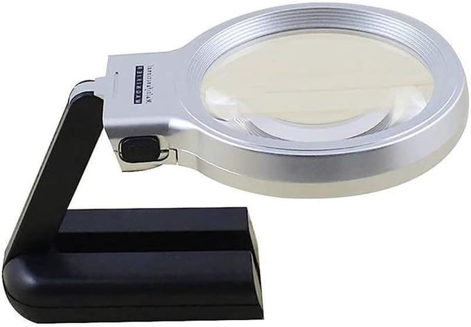 Vergrootglas Met Licht - Leesloep - Gedetailleerd Lezen - 10x Vergroting - Handheld Formaat - Zwart