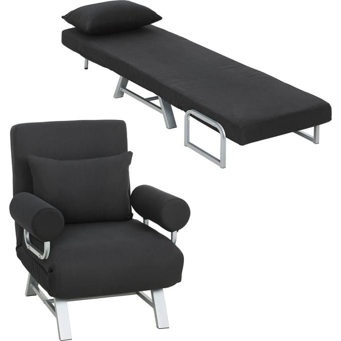 HOMCOM Stoelbeddengoed - 73x78x81cm - Zwart
