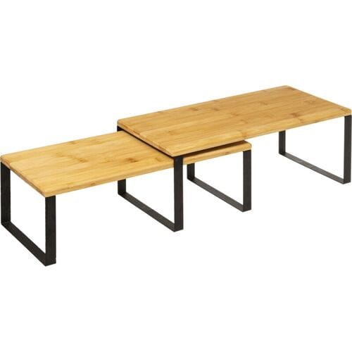 Bamboe rekje keukenkast Five® - Blackwood - Hout & zwart - Stapelbaar | Uitschuifbaar