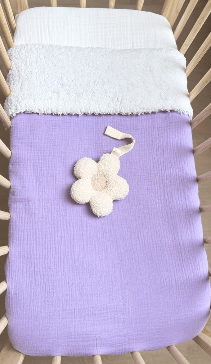 Deken | Teddy | Hydrofiel | Lila | Gepersonaliseerd