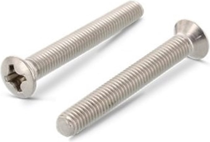 Metaalschroef Din966Ph Lk M6X100Mm RVS A2 - 100 stuks
