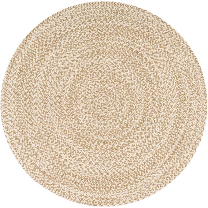 Jutekleed Vibora beige 200 cm rond
