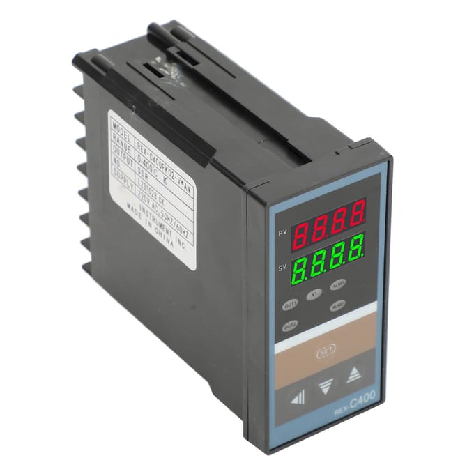 Slimme Temperatuurregelaar Digitale Display Hoge Nauwkeurigheid PID-Regeling Thermostaat met SSR Solid black