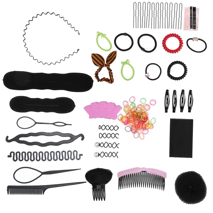 20 stuks Haarvlecht Tool Set Styling Twists Vlecht Kappersgereedschap Haaraccessoire black