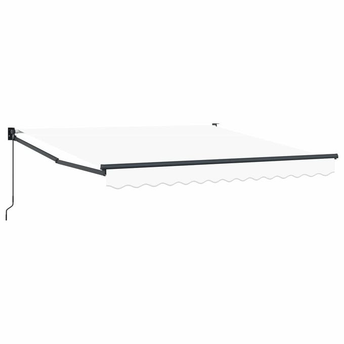 vidaXL - Uitschuifbare - luifel - Wit - 350 - x - 250 - cm