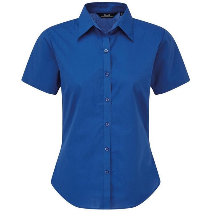 Premier Popeline blouse met korte mouwen / Gewoon werkoverhemd (Koninklijk)