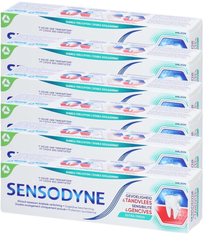 Sensodyne - Tandpasta - Gevoeligheid & Tandvlees - Extra Fresh - 75ml x 6