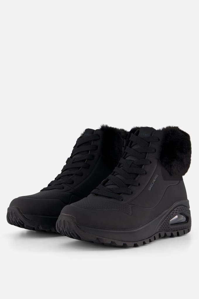 Skechers Skechers Uno Rugged Veterboots zwart Synthetisch
