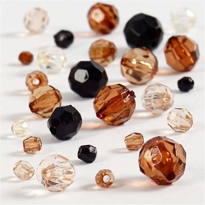 CC Plastic Facet Kralenmix 4-12 mm Goud Harmonie 170 stuks