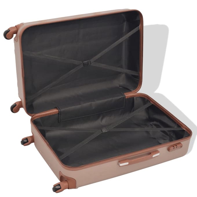 vidaXL - Harde - rolkoffer - set - champagnekleurig - 4-dlg