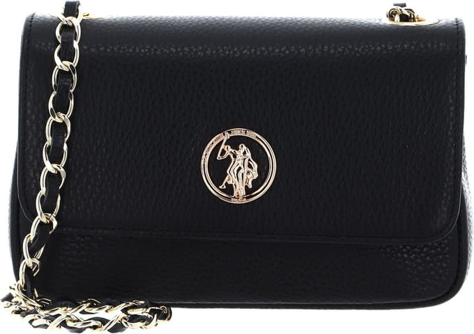U.S. POLO ASSN. Leren Schoudertas Arlington Small Pochette Leather Bag Black Zwart