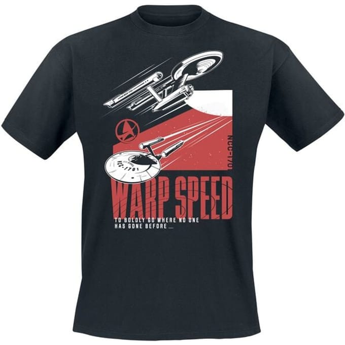 Star Trek T-shirt - Semper Exploro - XL tot 3XL - voor Mannen - zwart