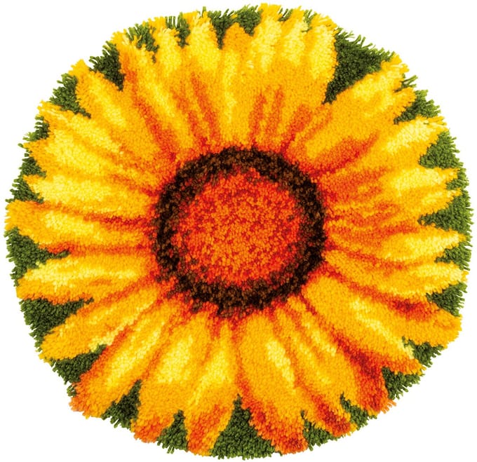 Knoopvormtapijt kit Zonnebloem