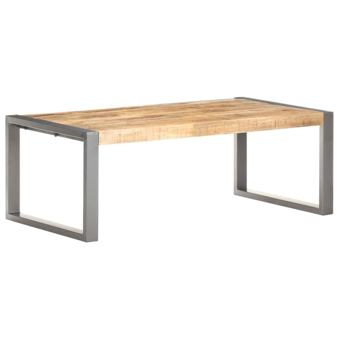 vidaXL - Salontafel - 110x60x40 - cm - ruw - mangohout