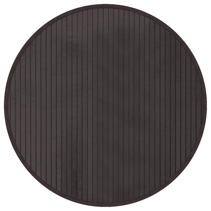 vidaXL - Vloerkleed - rond - 60 - cm - bamboe - donkerbruin
