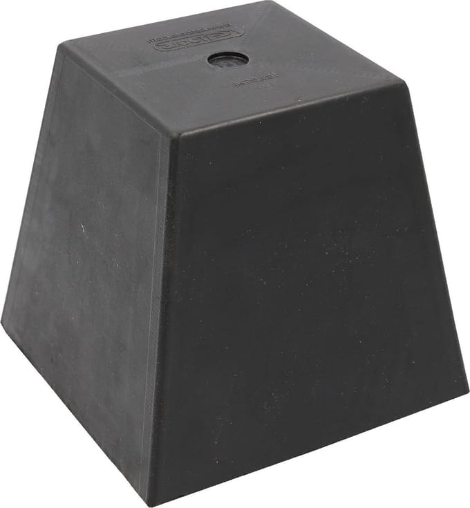 Rubberen Pad - Onderlegger Hefbrug - Dorpels Beschermen - Optimale Slipveiligheid - 150 x 150 mm - Zwart