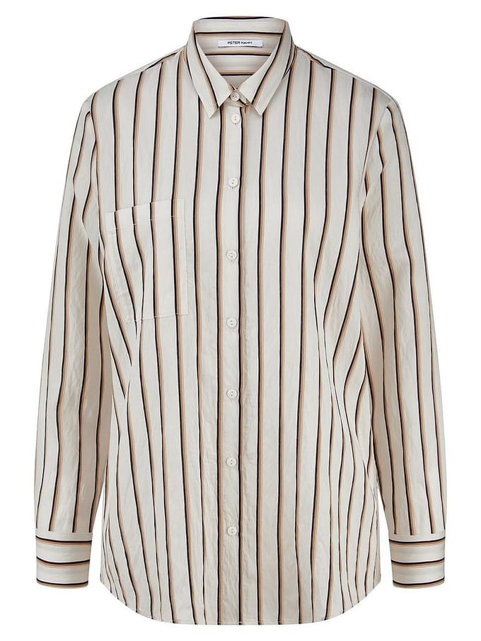 Blouse lange mouwen Van Peter Hahn wit