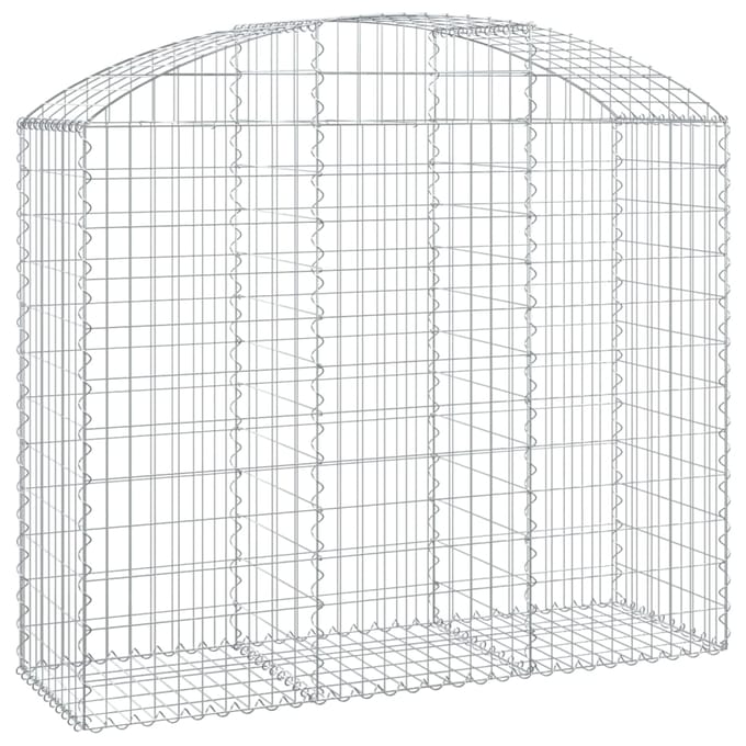 vidaXL - Schanskorf - gewelfd - 150x50x120/140 - cm - gegalvaniseerd - ijzer