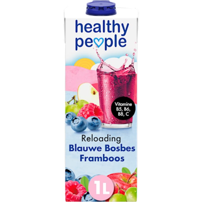 Blauwe bosbes-framboos sap