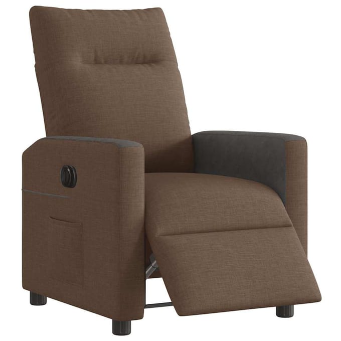 vidaXL - Fauteuil - verstelbaar - elektrisch - stof - bruin