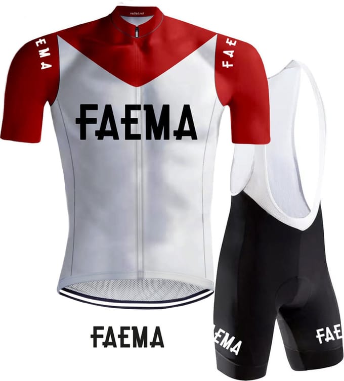 Retro Wielertenue Faema - REDTED - L