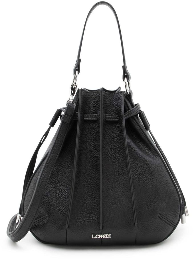 L.CREDI handtas schoudertas Rahmi Hobo Bag Black zwart