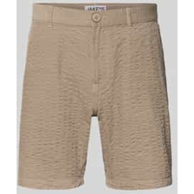 Straight fit short met structuurpatroon