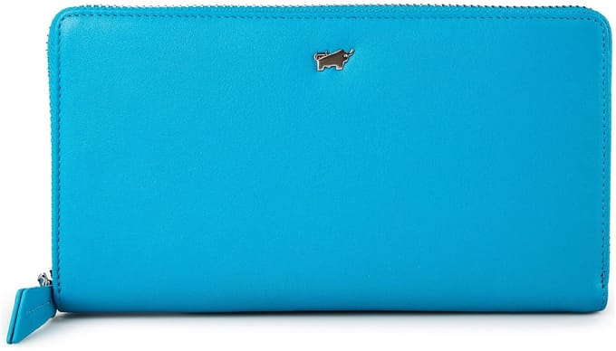Braun Büffel Joy Portemonnee RFID-bescherming Leer 19 cm - Dames - Horizontaal - indigo blue