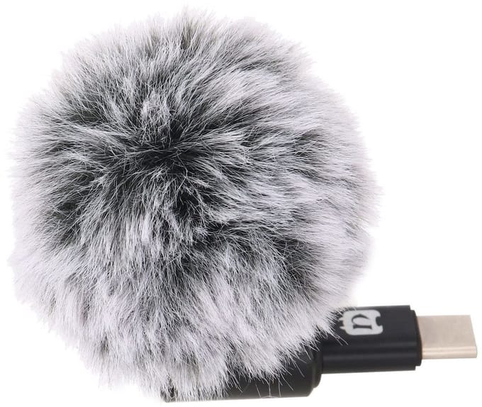 Mini Revers Lavalier Microfoon voor Mobiele Telefoon - Video Opname Ruisonderdrukking - 90 Graden Verstelbaar - Sponswindscherm - Windscherm van. .