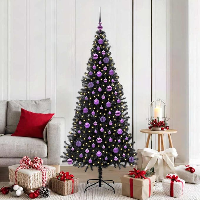 vidaXL - Kerstboom - Zwart - 180 - cm - PVC