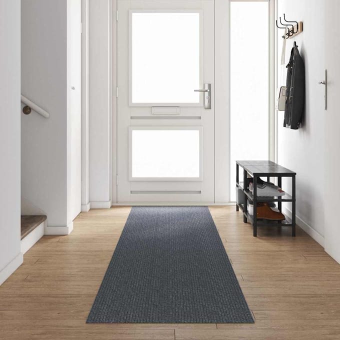 vidaXL - Tapijt - Loper - Grijs - 80 - x - 500 - cm - Stof