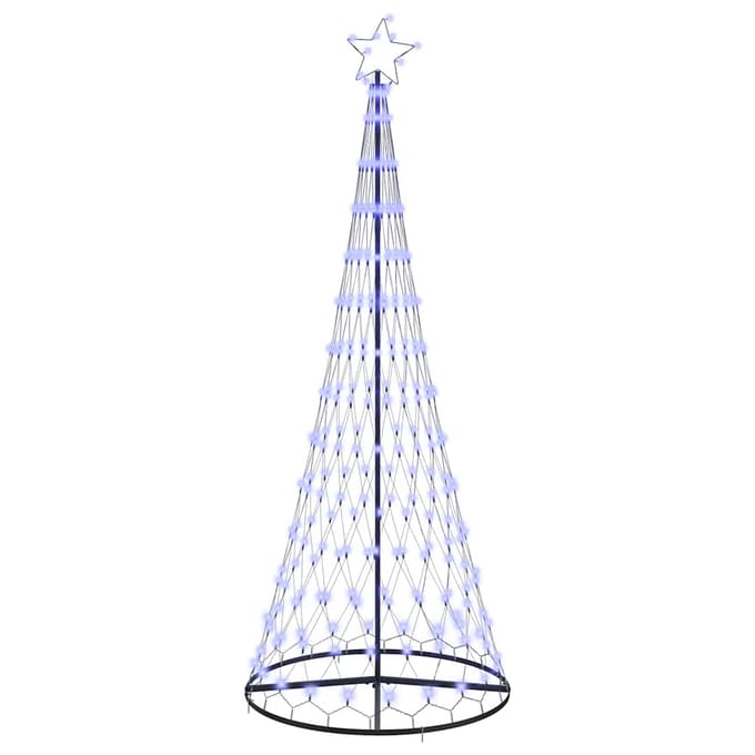 vidaXL LED Kerstboom Blauw 250 cm Metaal