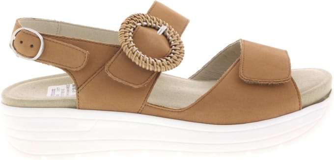 Solidus -Dames - cognac/caramel - sandalen - maat 40