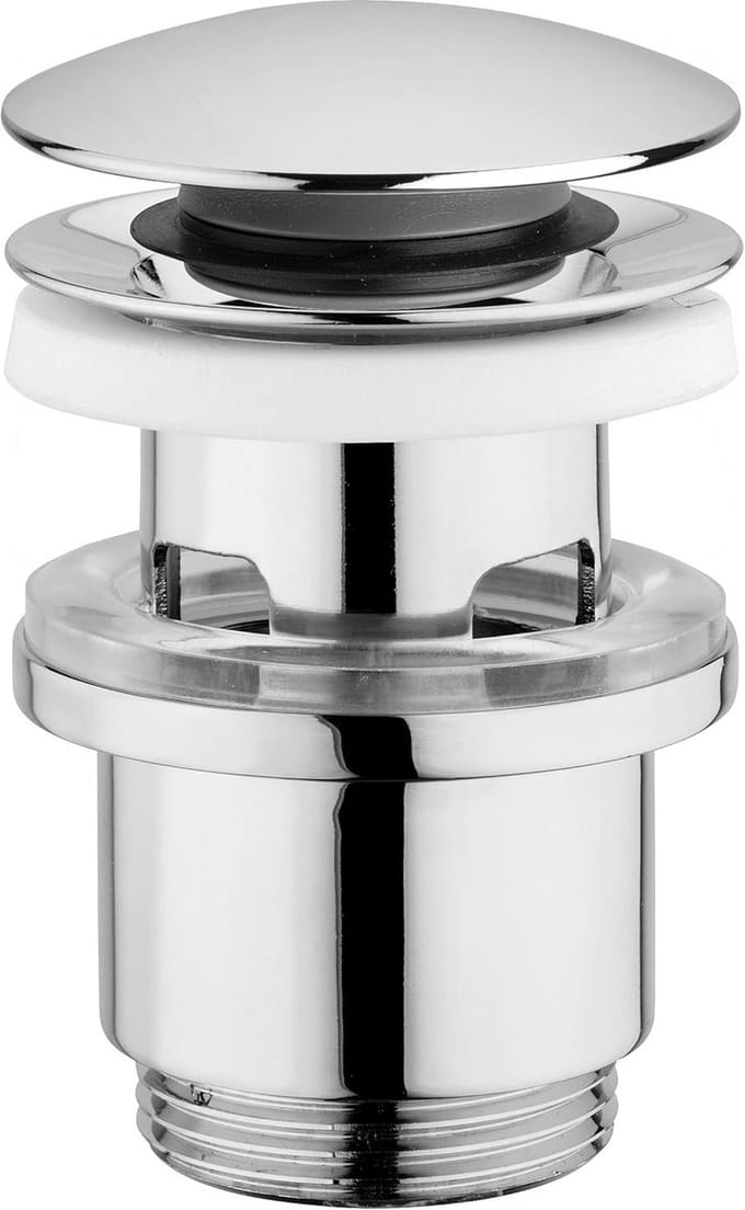Clic-Clac Wastafelafvoer met Overloop 63 mm Verchroomd