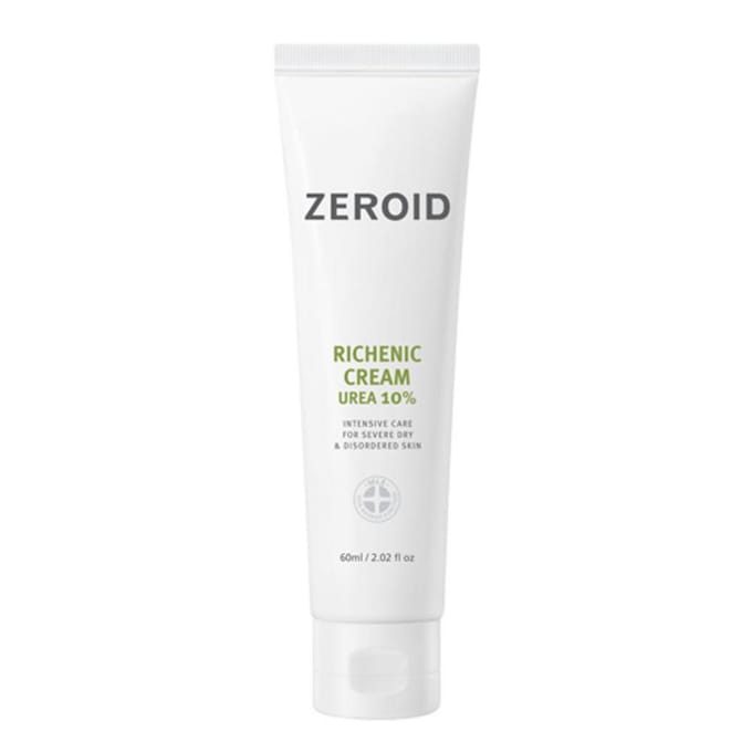 ZEROID Richenic Crème Ureum 10% Intensief Hydraterende Barrière Herstellende Crème 60ml 1 Pack (60ml) white
