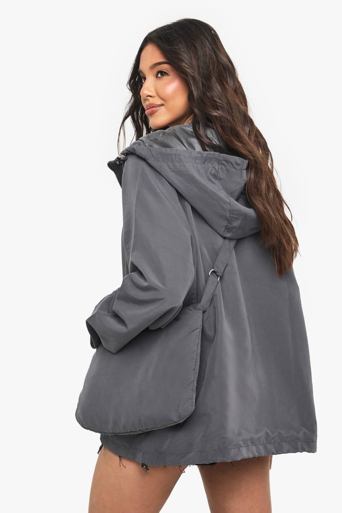 boohoo Dames Festivaljas met tas | Grijs | Maat: 38