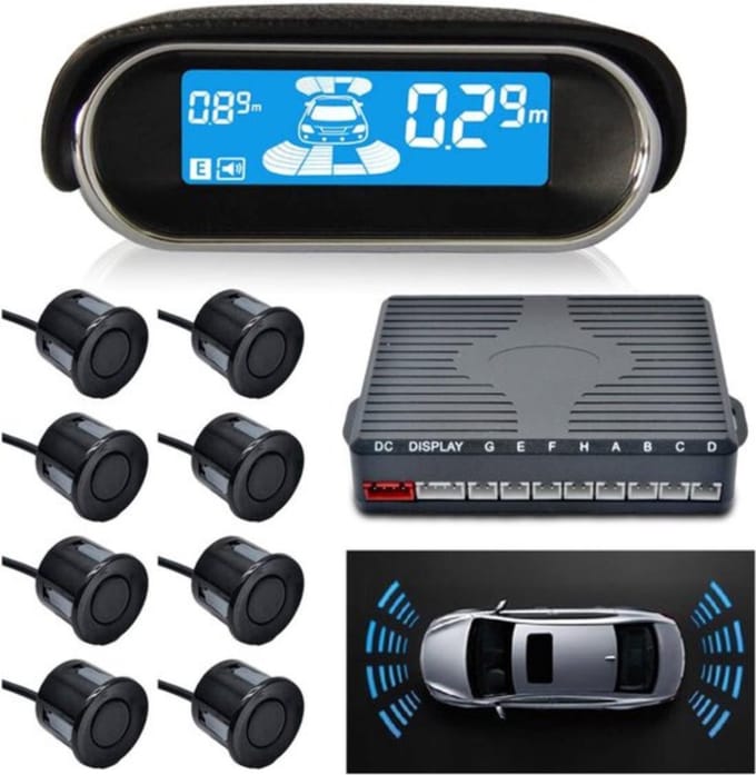 Thuys - Parkeersensoren - Bewegingssensor - Geluid en Display - 8Sensoren