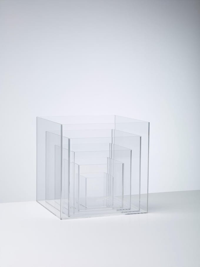 Set van 5 plexi kubussen 25cm/20cm/15cm/12,5cm/10cm