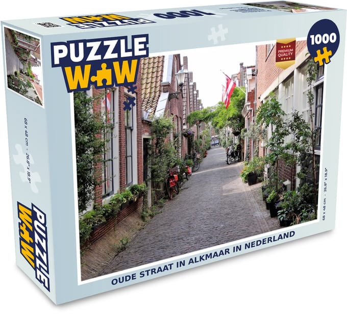 Puzzel Alkmaar - Nederland - Straat - Legpuzzel - Puzzel 1000 stukjes volwassenen